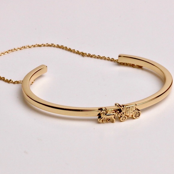 COACH Horse and Carriage Double Cuff Bracelet - Picture 3 of 5